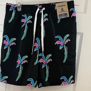 NWT Chubbies The Havana Night 7” classic swim trunk